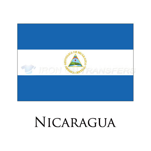 Nicaragua flag Iron-on Stickers (Heat Transfers)NO.1943